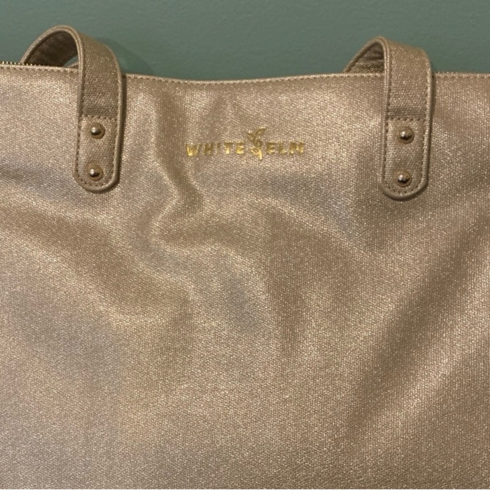 NWT, limited edition color Gold Sparkle White Elm Aquila Tote! - Picture 5 of 11